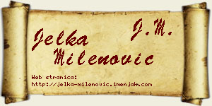 Jelka Milenović vizit kartica
